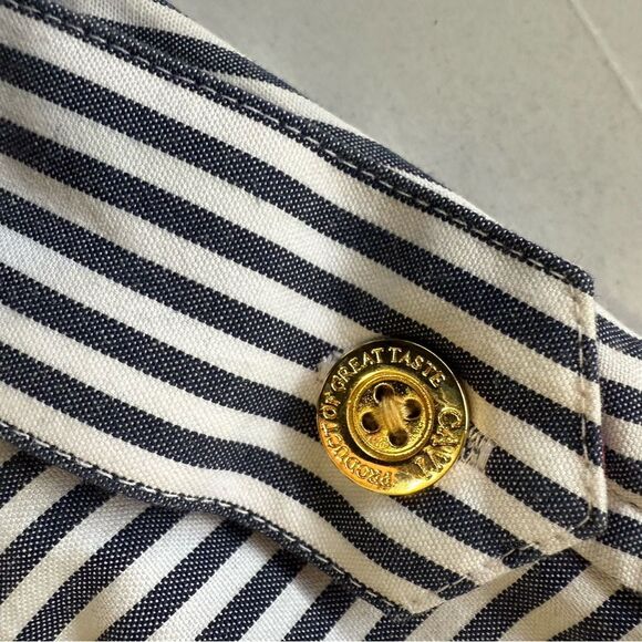 Cavi Men's Black and White Striped Shirt 3XLG long sleeve button up has 2 FLAWS - Picture 8 of 12